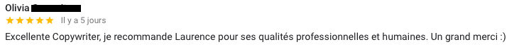 Témoignage Olivia copywriting optimisé